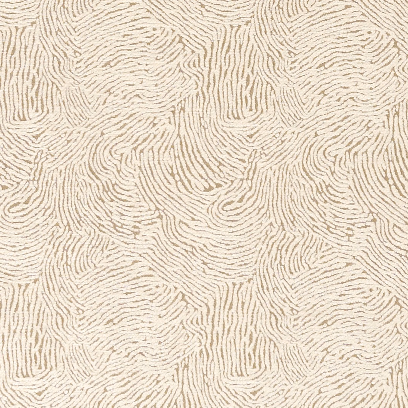 Ivory textile with fine taupe contour lines forming an irregular organic repeat