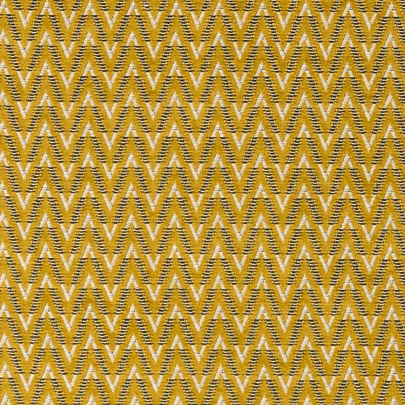 Olive chartreuse woven fabric with cream and charcoal geometric chevrons
