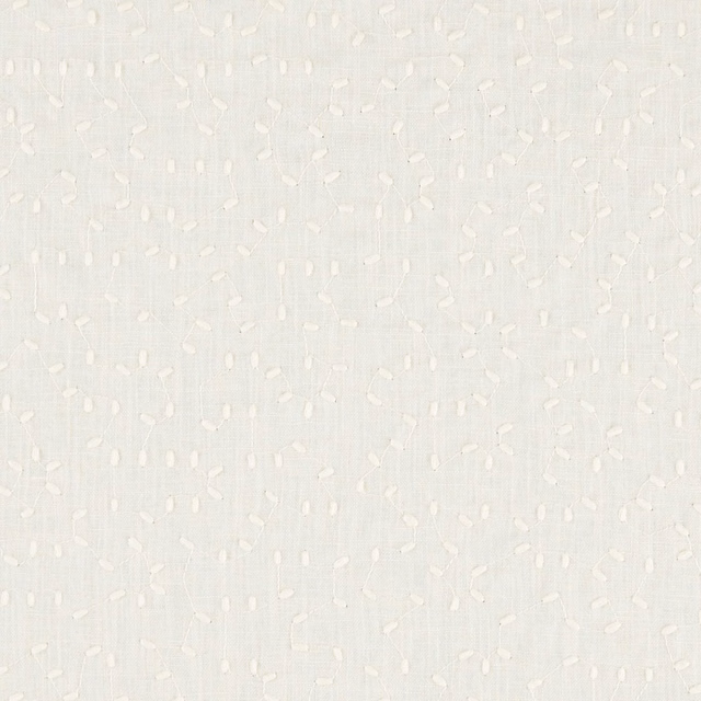 Bibury Ivory woven fabric with small scattered ivory dash motifs and subtle vertical texture
