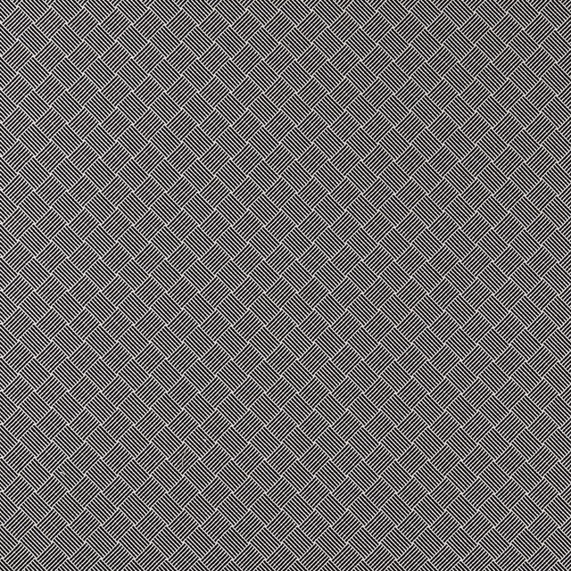 Close-up of black and white diagonal diamond lattice textile with fine linear texture