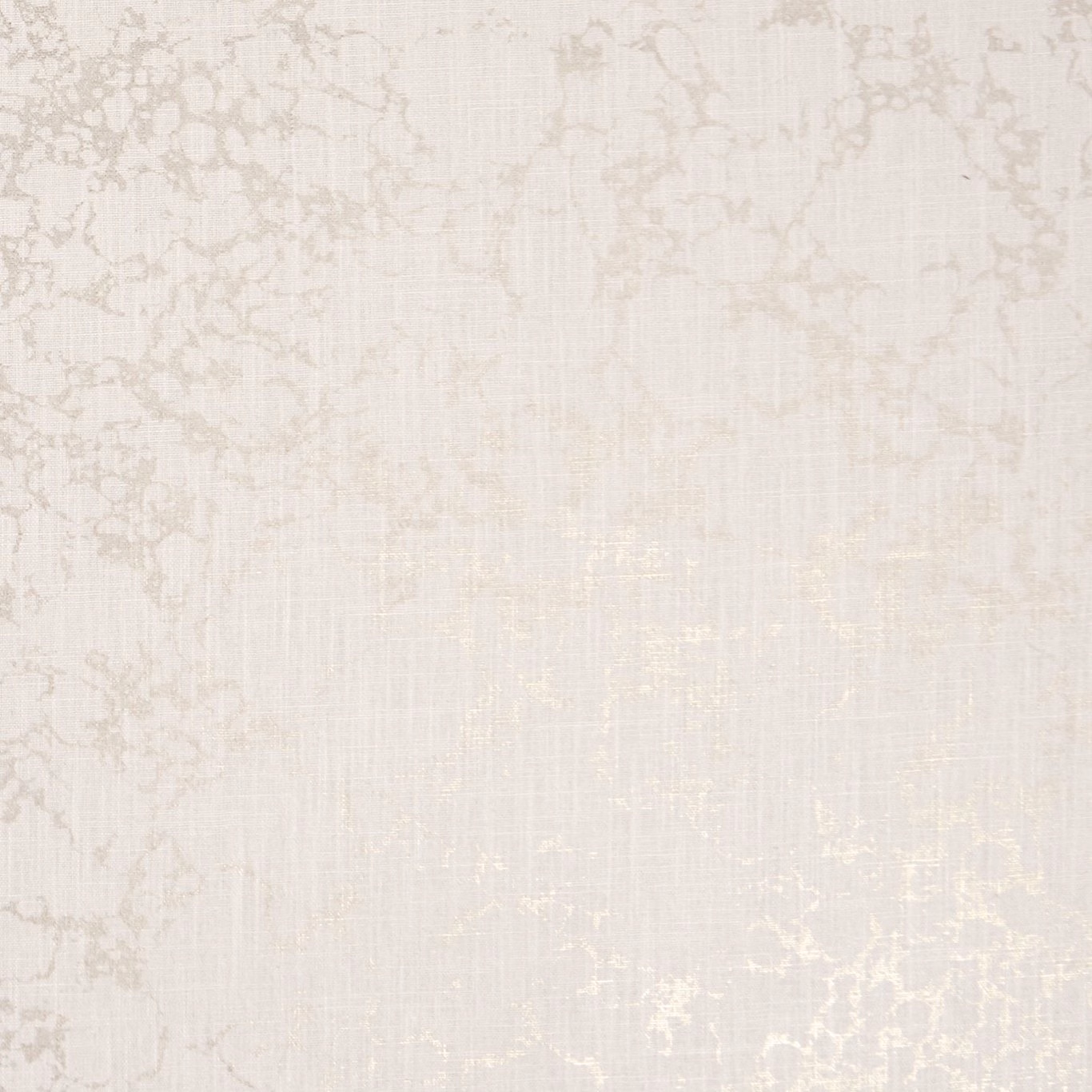 Warm ivory woven ground with pale gold branching botanical tracery and subtle sheen