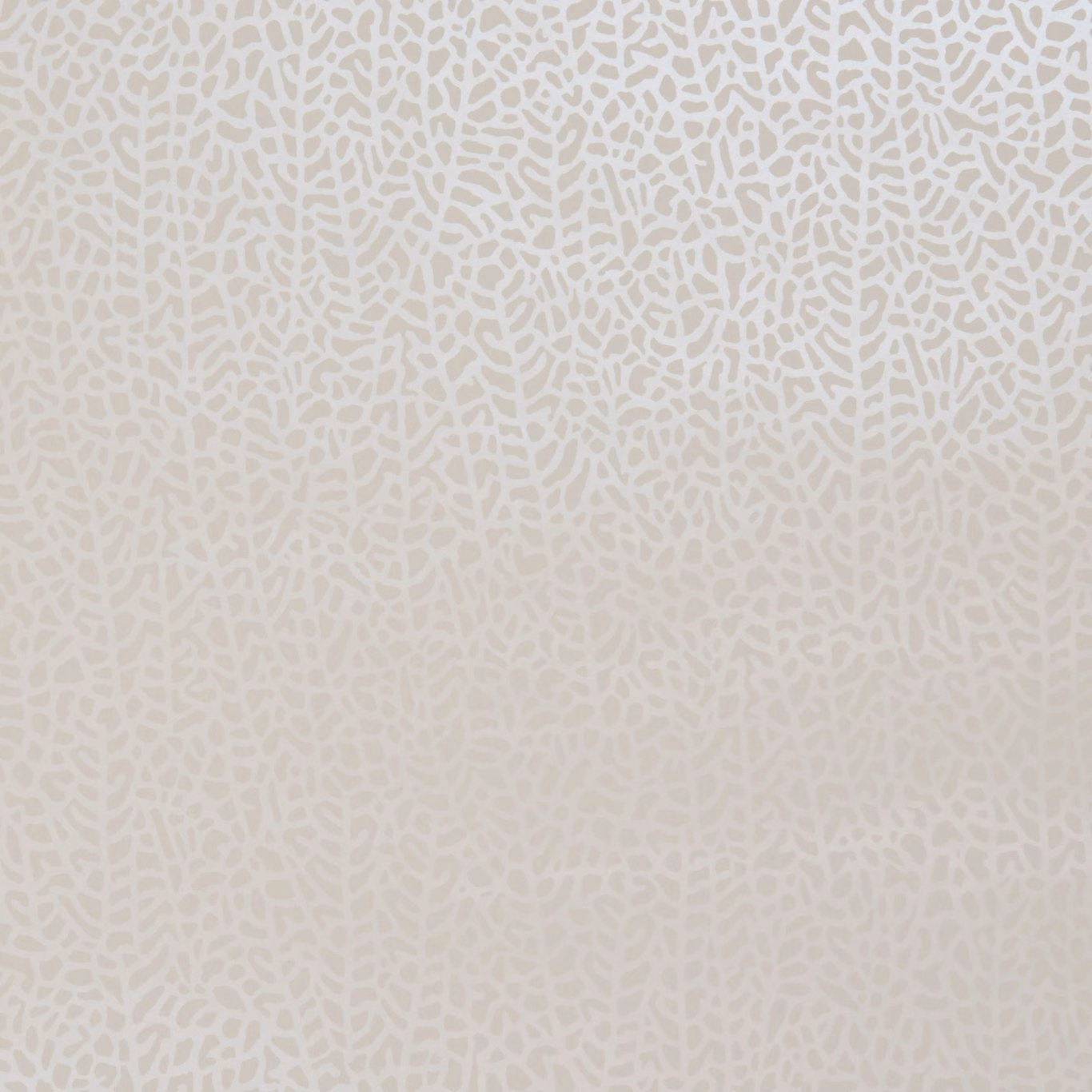 Pale ivory wallpaper with a close-set pearl-grey branching organic lattice motif.