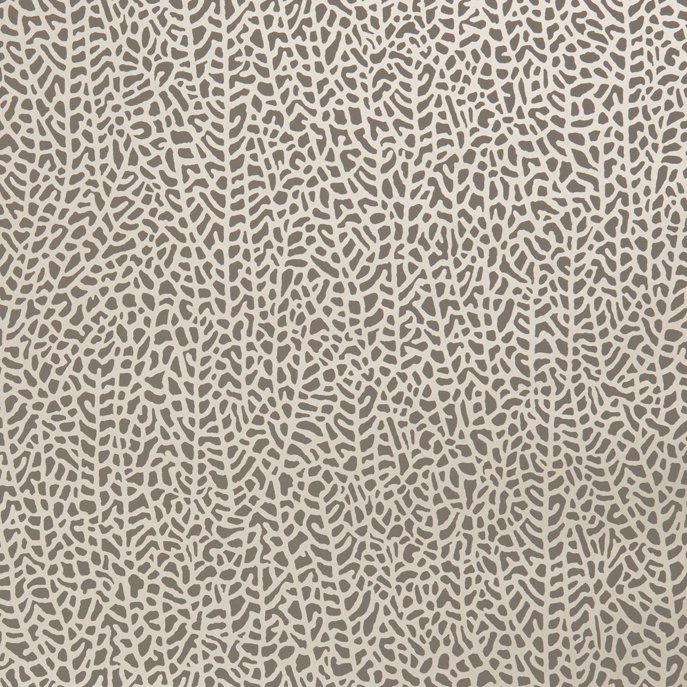 Warm taupe wallpaper with dense muted gold branching organic tracery