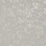 Pale grey wallpaper with ivory-gold fragmented tracery and a softly mottled ground