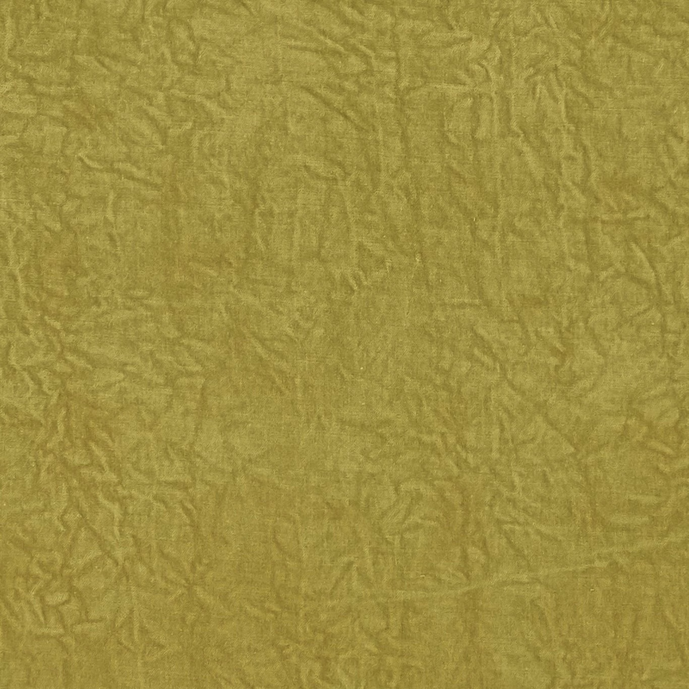 Muted chartreuse upholstery with crinkled tonal green texture across the swatch