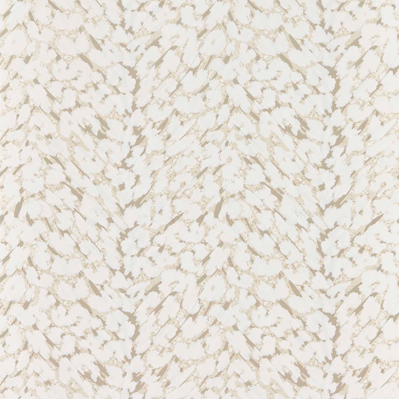 Ivory wallpaper with pale taupe broken brush marks in an abstract mineral pattern