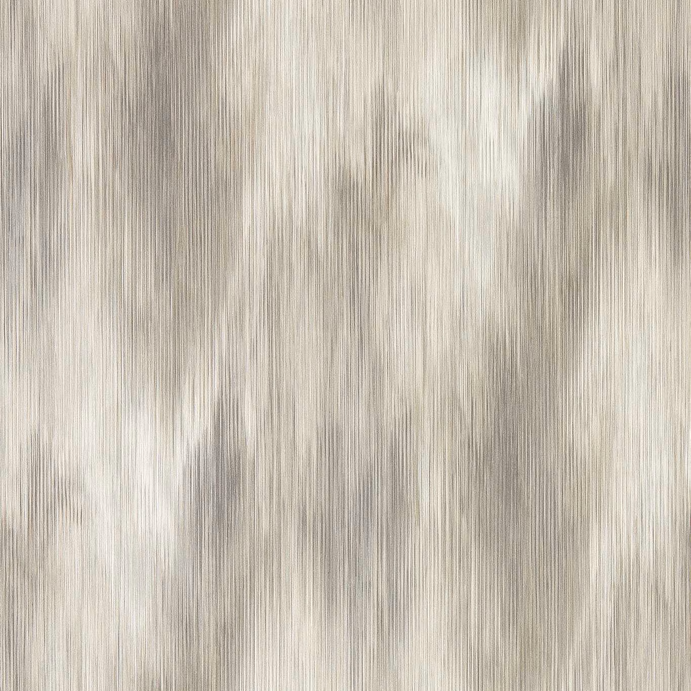 Pale grey wallpaper with blurred charcoal vertical streaks and fine linear texture