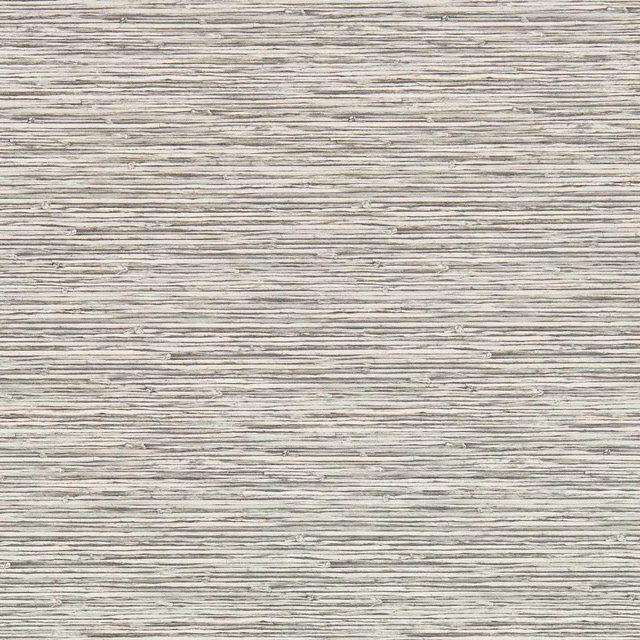 Pale dove-grey wallpaper with fine horizontal striations and subtle warm flecks