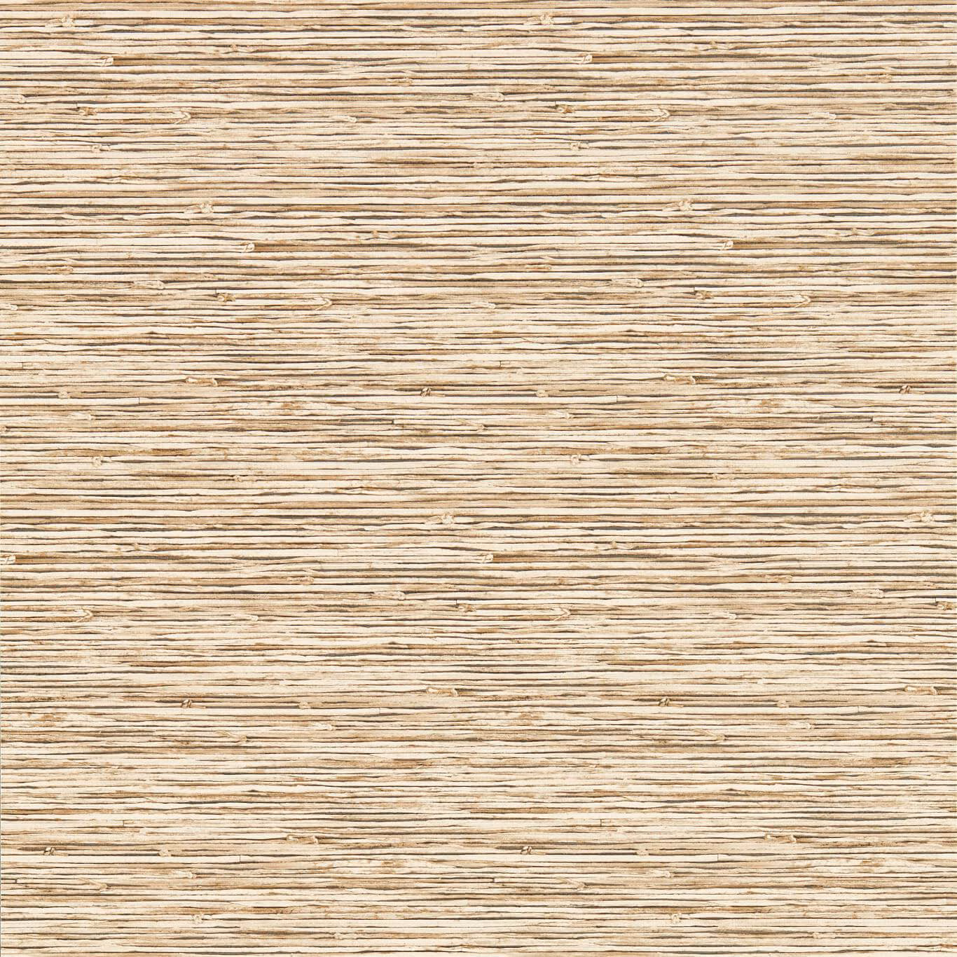 Warm sandy-beige wallpaper with fine cream and taupe horizontal textured striations