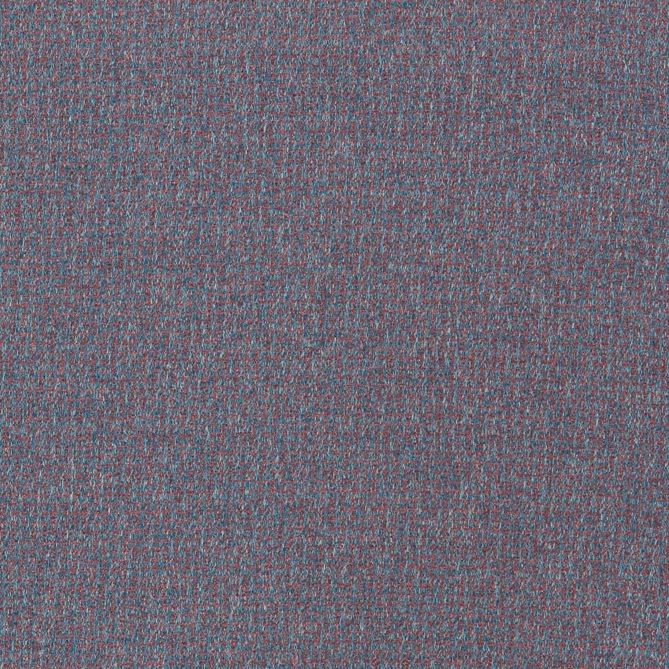 Mottled cranberry upholstery weave with fine teal and blue-green flecks