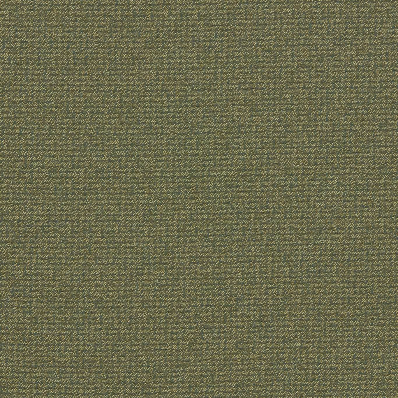 Close-up of muted moss-green textile with dense, fine flecked woven texture