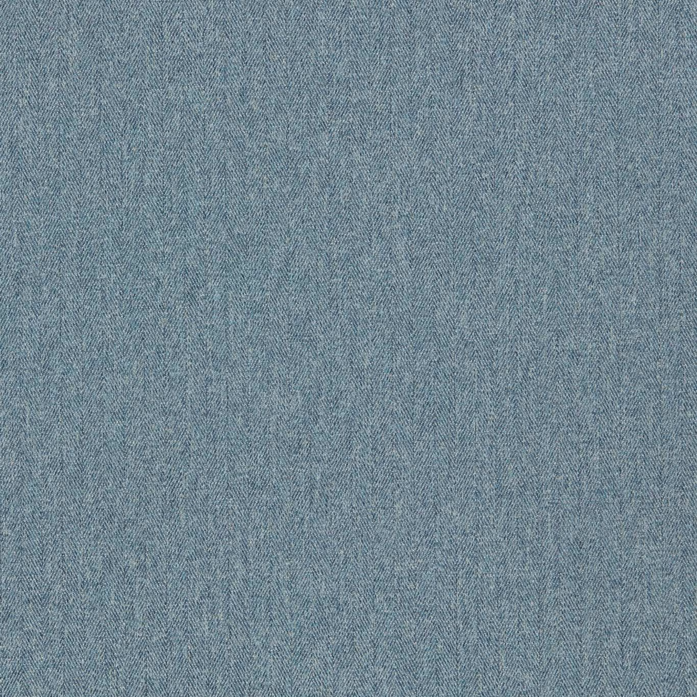 Muted denim-blue woven swatch with a fine, subtly directional textured surface