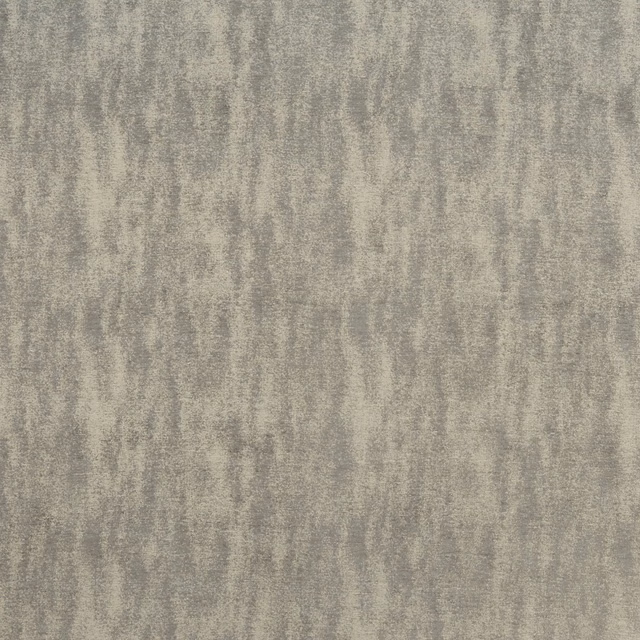 Mottled silver-grey fabric with soft vertical taupe shading and woven texture