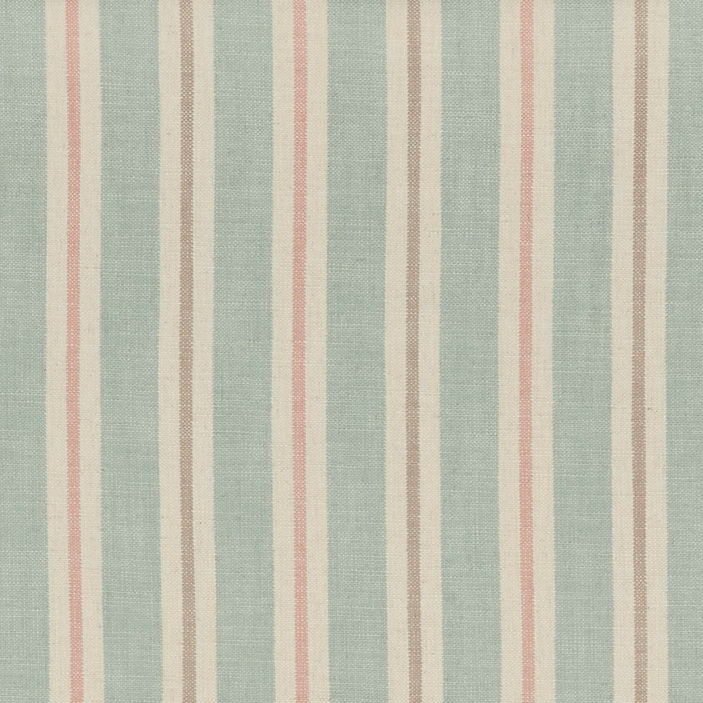 Mineral sage fabric with blush, cream and taupe vertical woven stripes