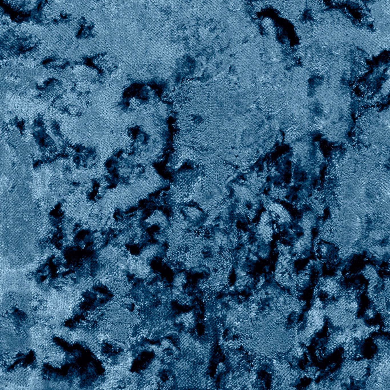 Azure blue crushed texture with deep navy-black abstract marks and directional sheen