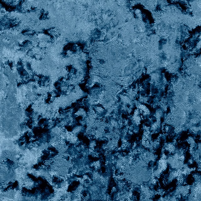 Azure blue crushed texture with deep navy-black abstract marks and directional sheen