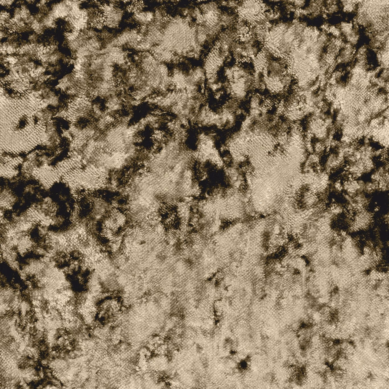Mottled fern-olive upholstery weave with taupe ground and black abstract patches