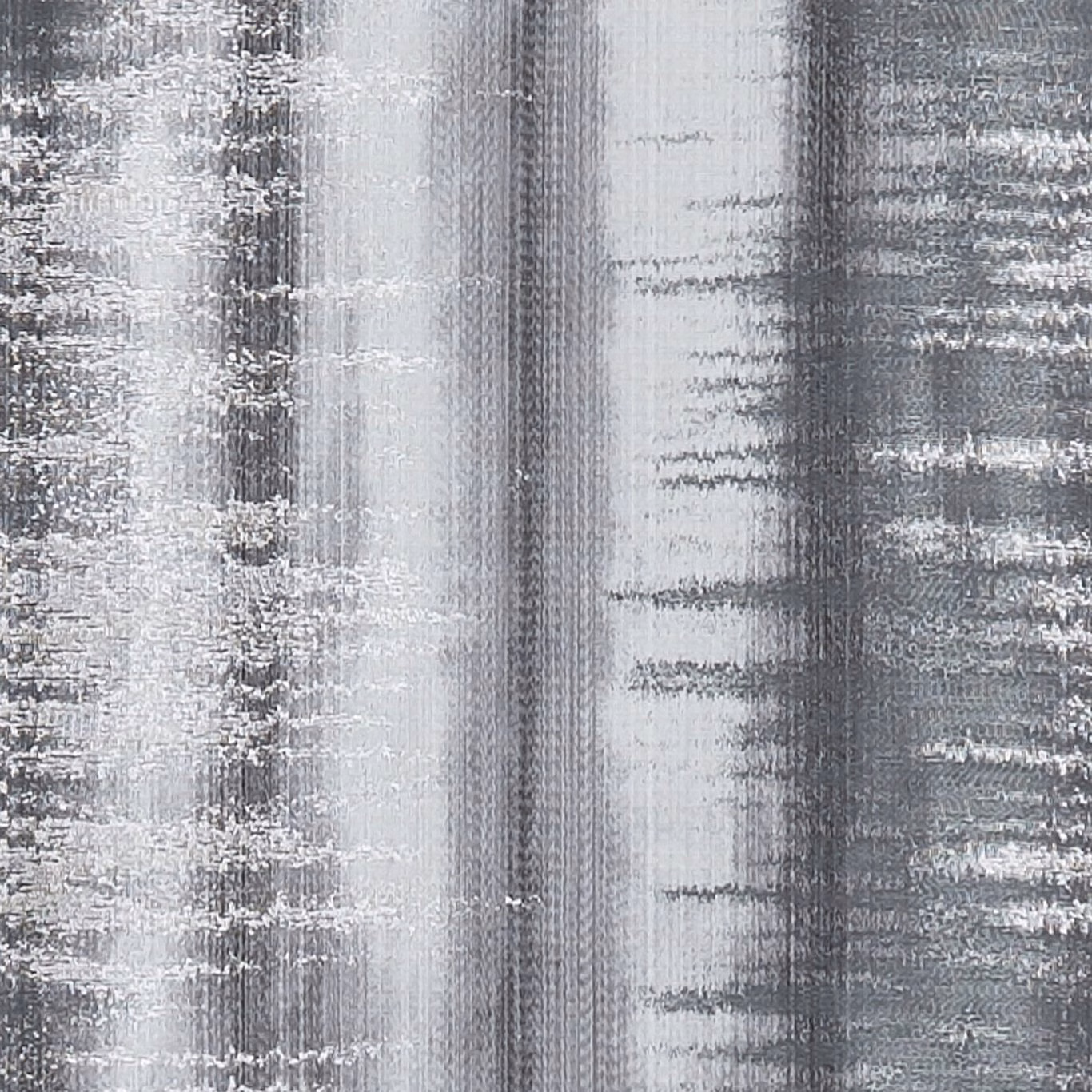 Charcoal and silver-grey woven fabric with vertical painterly striations and tactile texture