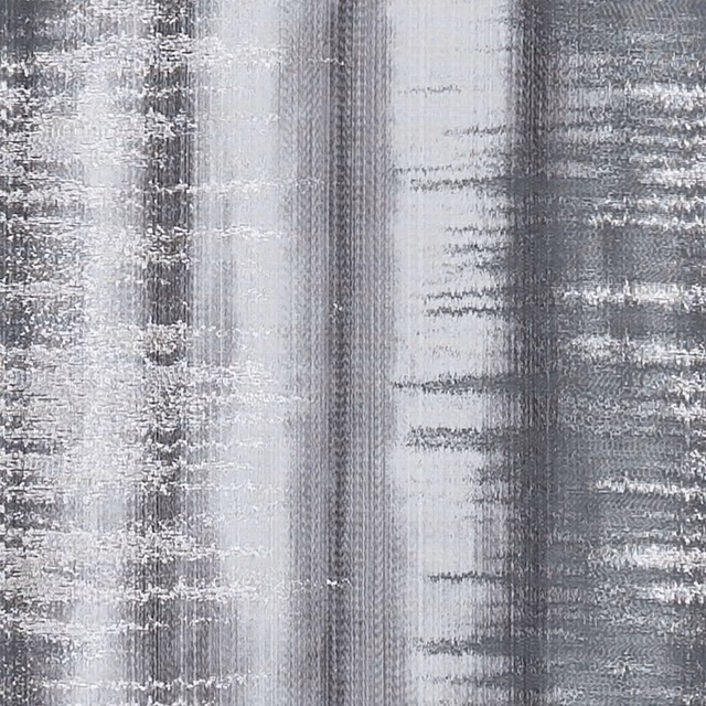 Charcoal and silver-grey woven fabric with vertical painterly striations and tactile texture