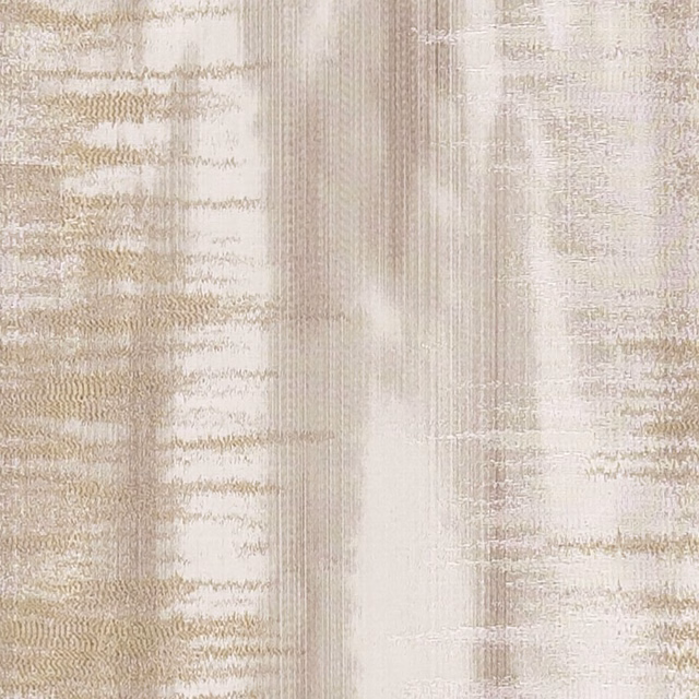 Pale mocha taupe fabric with ivory vertical bands and irregular woven striations