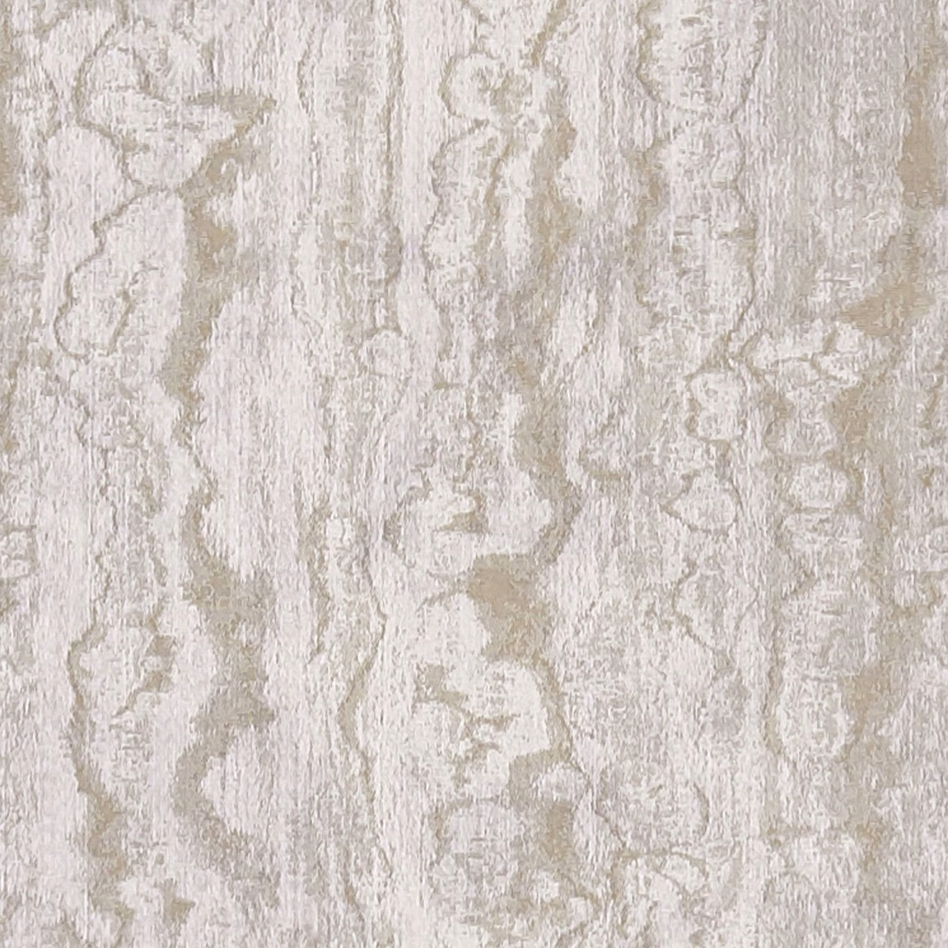 Pale mocha taupe fabric with vertical striations and cloudy distressed motifs