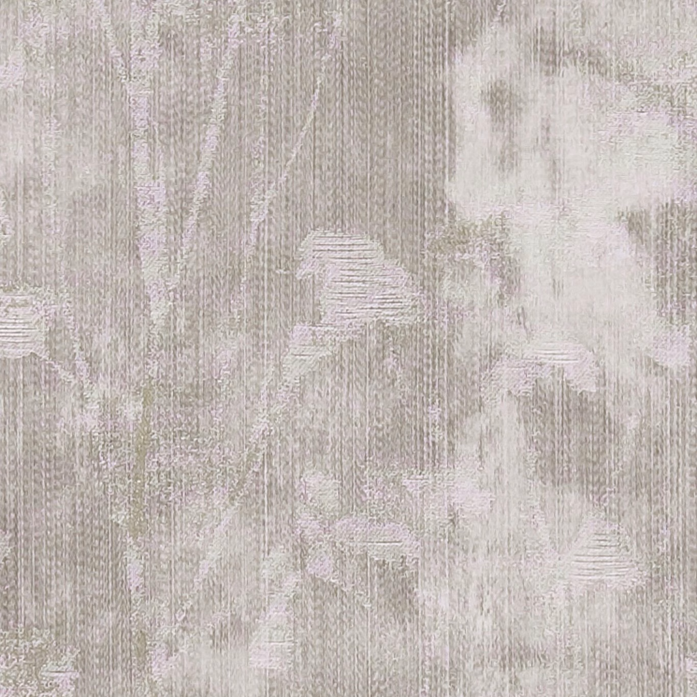 Pale mocha-taupe woven textile with distressed vertical striations and soft abstract blocks