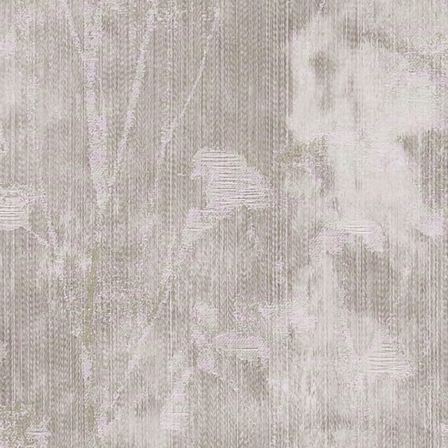 Pale mocha-taupe woven textile with distressed vertical striations and soft abstract blocks