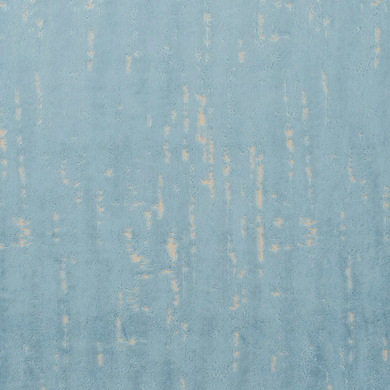 Pale aqua-blue fabric with blurred vertical striations and scattered gold-beige flecks