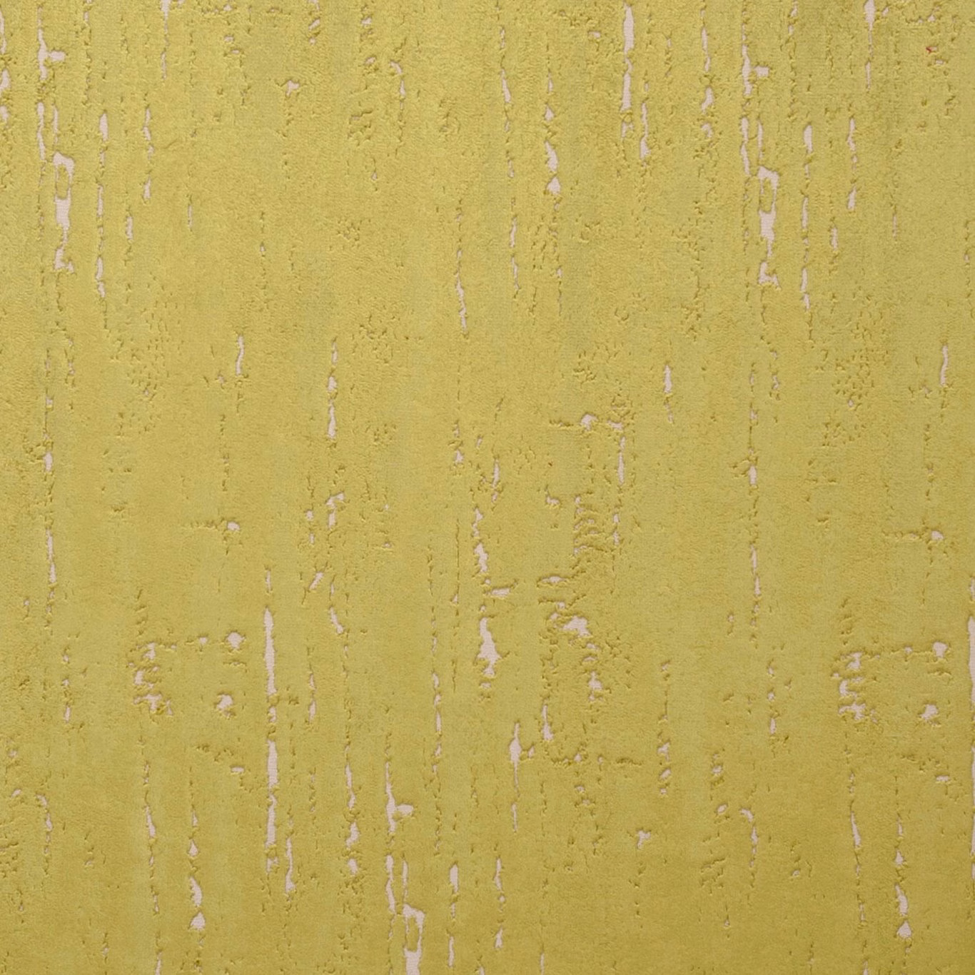 Citrus chartreuse textured fabric with distressed vertical streaks and pale lilac accents