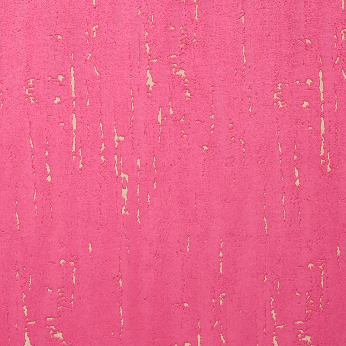 Vivid fuchsia textile with distressed vertical gold streaks and tactile texture