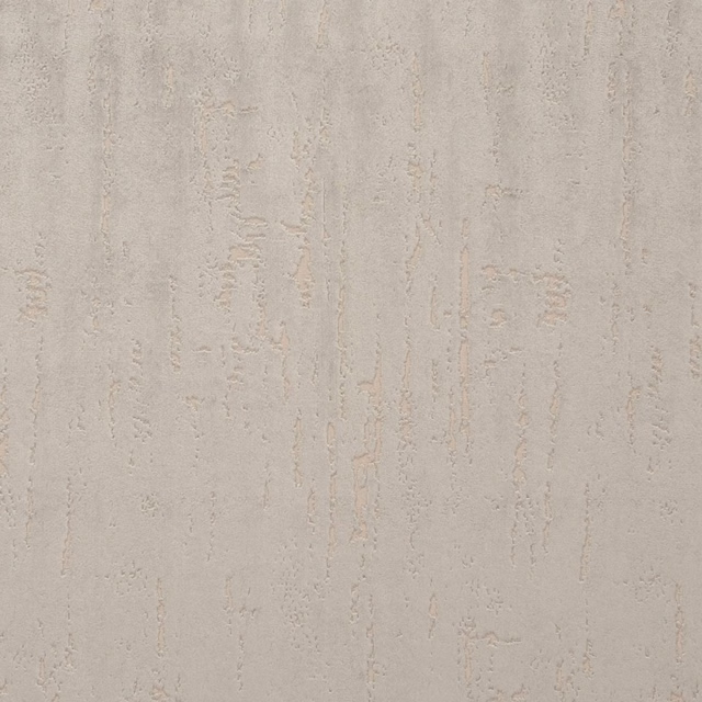 Pale pebble taupe fabric with softly raised, irregular vertical striations