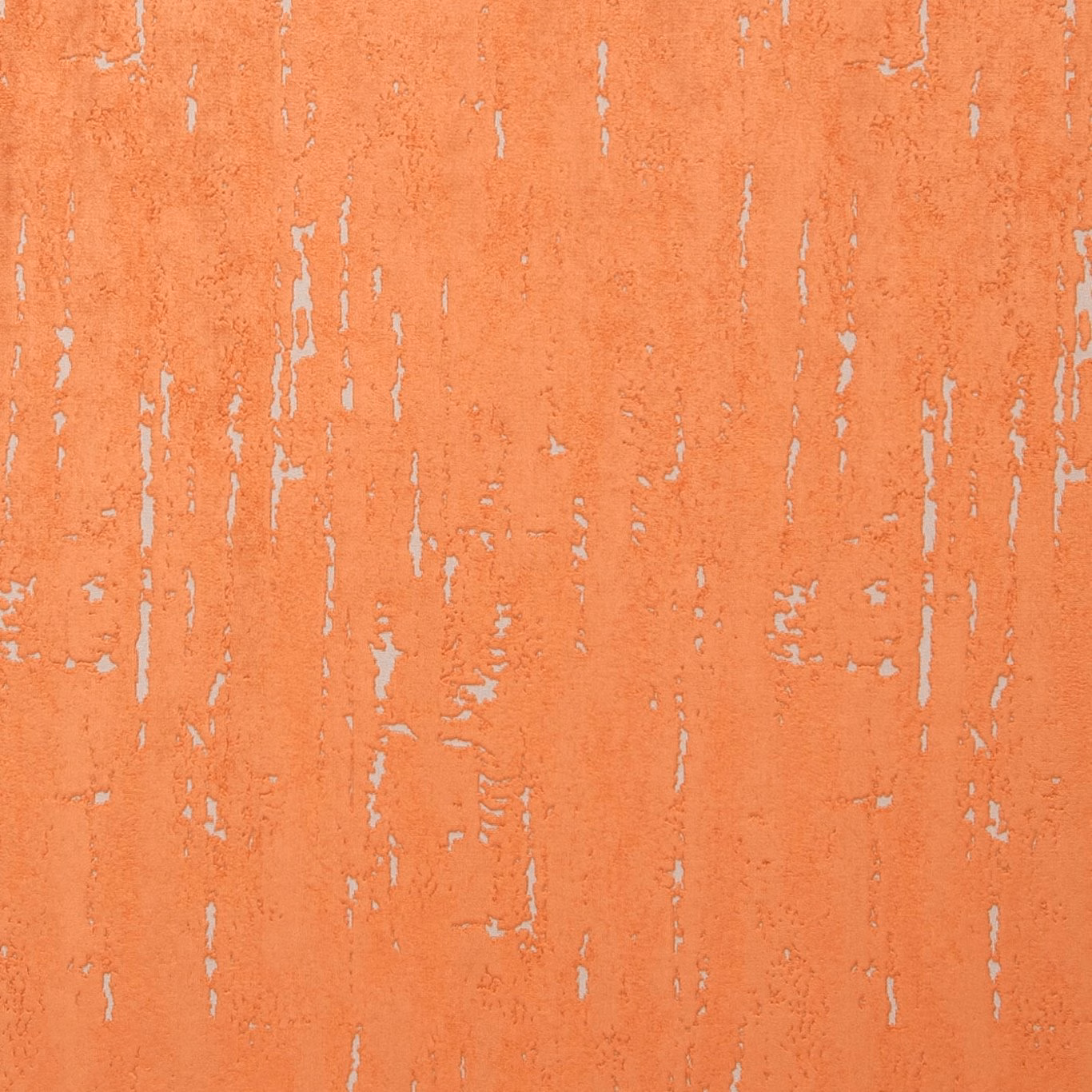 Burnt orange textile with pale blue-grey distressed vertical streaks and mottled texture