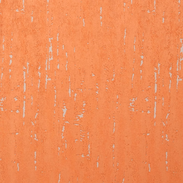 Burnt orange textile with pale blue-grey distressed vertical streaks and mottled texture