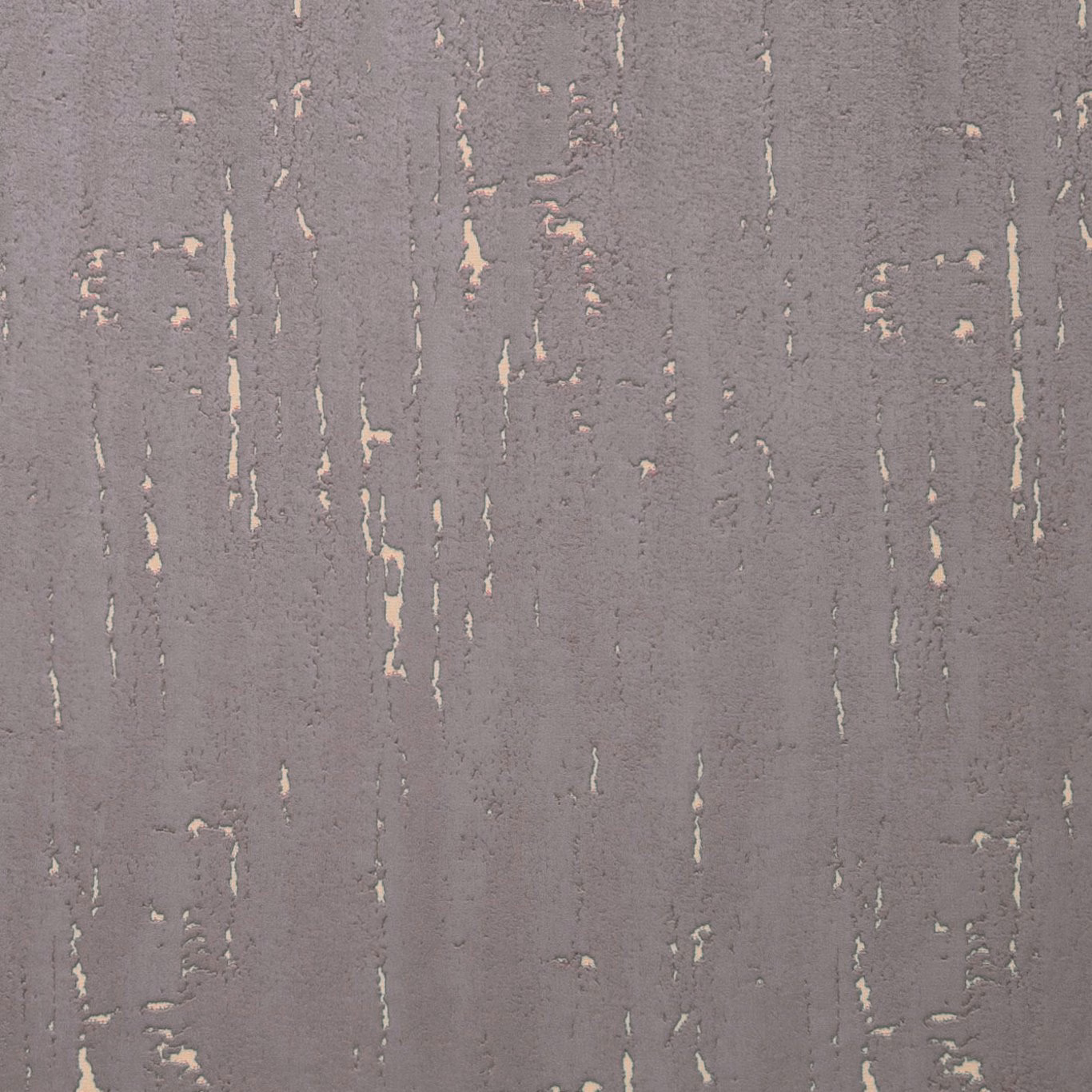 Cool steel-grey textile with distressed vertical striations and pale blush flecks