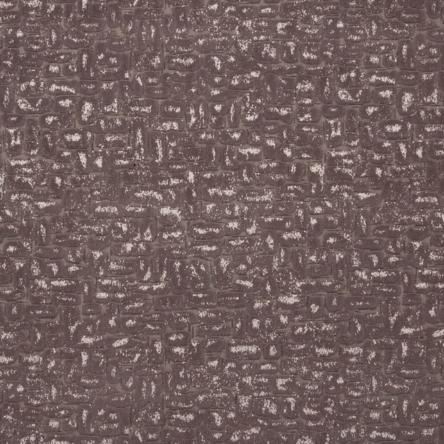 Dark espresso-brown textile with distressed brick-like blocks and pale glinting flecks