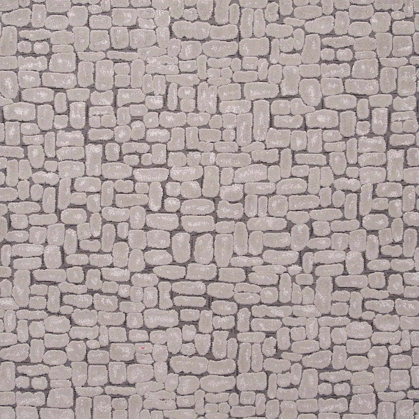 Cool steel-grey fabric with a dense small rounded-block woven texture