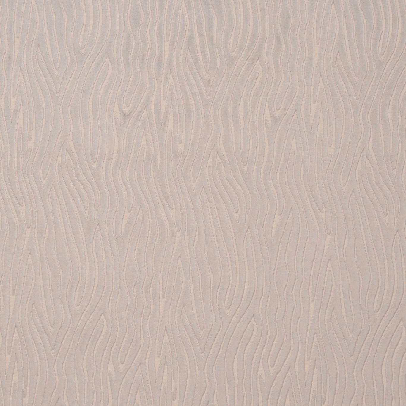 Pale pebble taupe fabric with fine raised vertical wave lines and subtle woven texture