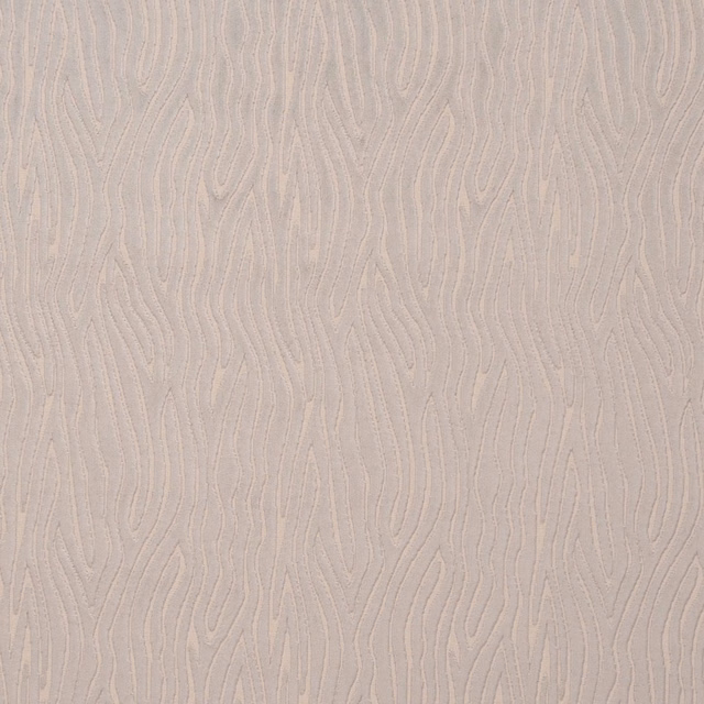 Pale pebble taupe fabric with fine raised vertical wave lines and subtle woven texture