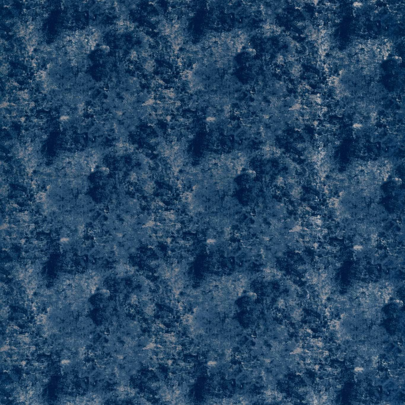 Mottled midnight blue textile with smoky grey-blue patches and a softly textured surface