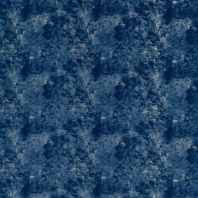Mottled midnight blue textile with smoky grey-blue patches and a softly textured surface