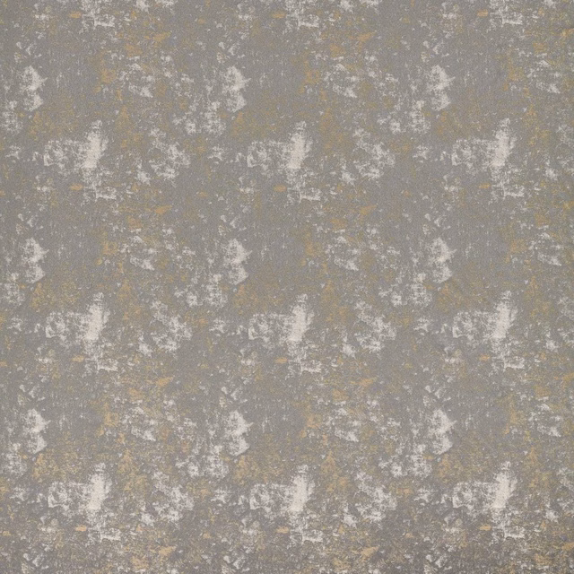 Pewter-grey mottled textile with chalky white and muted bronze mineral flecks