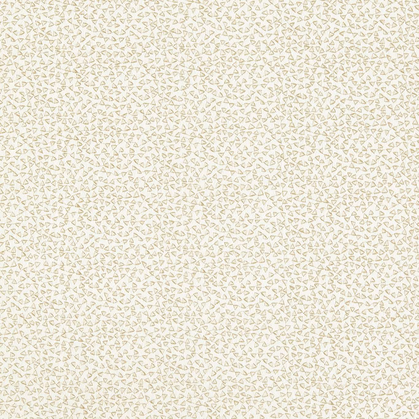 Warm ivory fabric with tiny pale taupe triangular geometric motifs and a softly textured surface