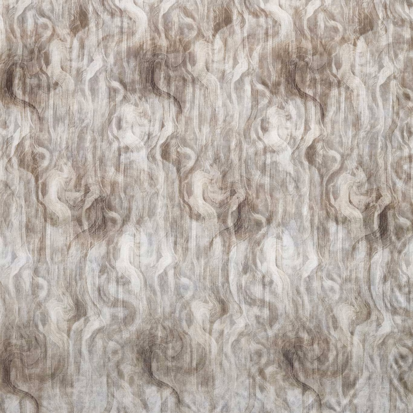 Tonal taupe and ivory flowing marbled pattern with soft, rippled texture