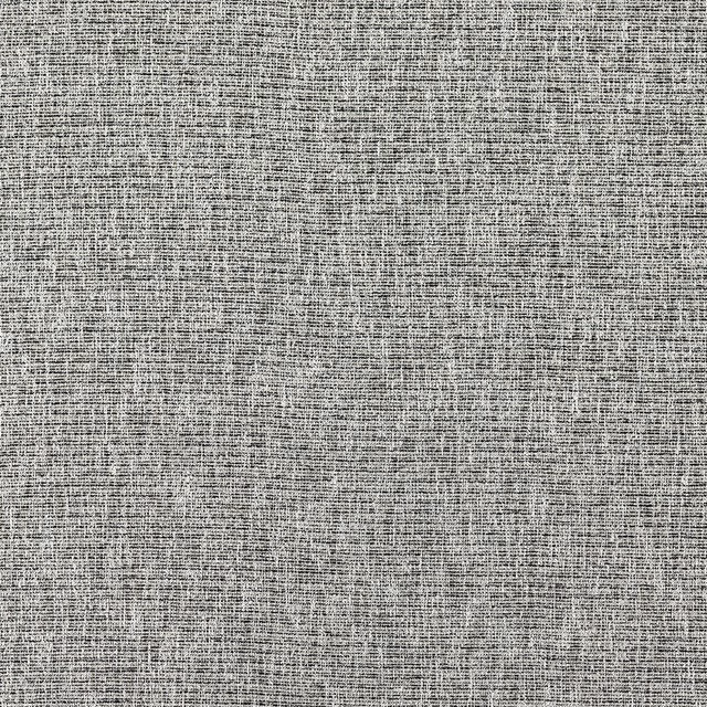 Close-up of dense charcoal grey crosshatch woven upholstery fabric with pale flecked threads