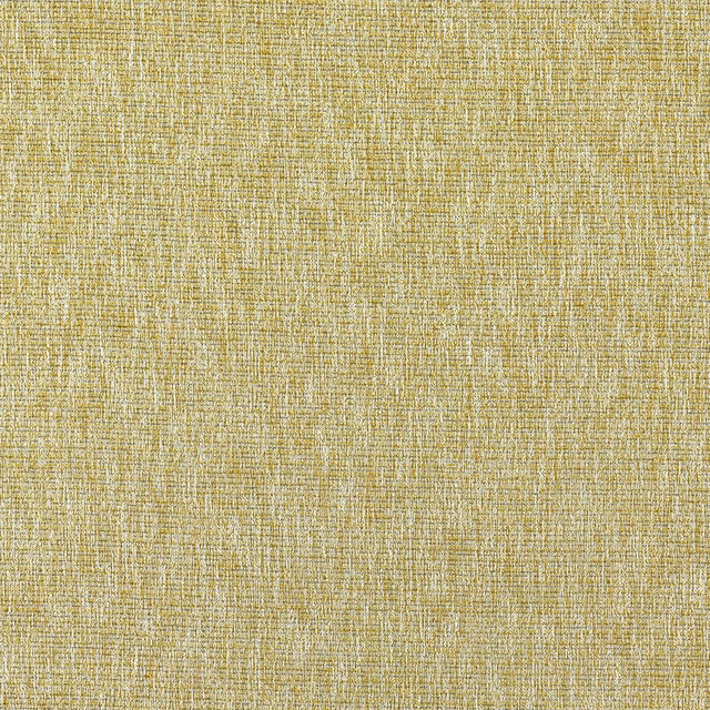 Close-up of muted chartreuse fabric with fine cream crosshatch and vertical texture.