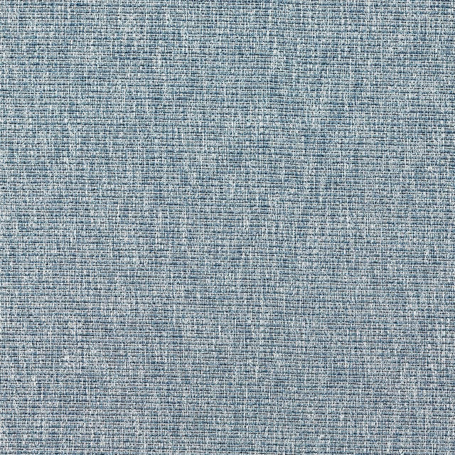 Muted denim-blue fabric with fine crosshatched slub texture and pale flecking