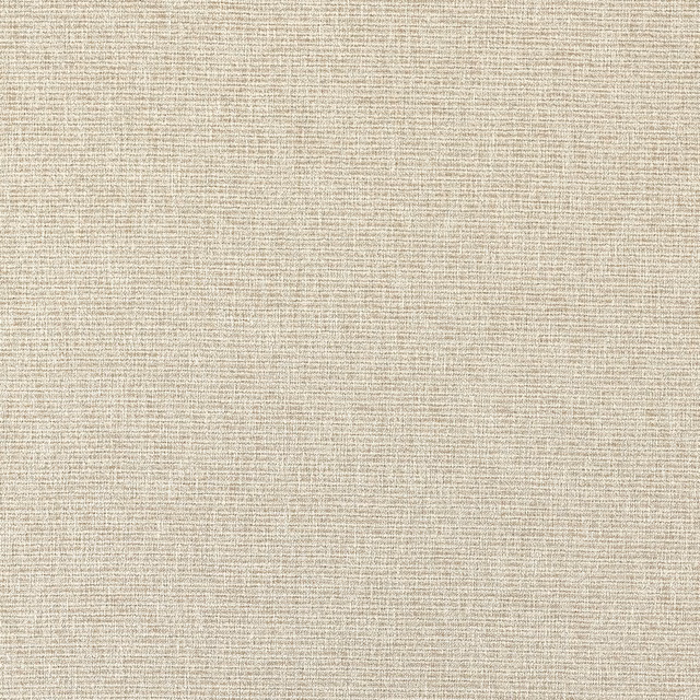 Pale warm greige woven fabric with fine horizontal slubs and subtle vertical flecks