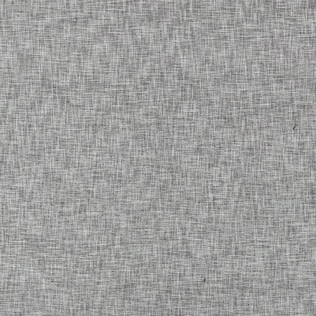Close-up of cool gunmetal grey fabric with a dense fine crosshatched weave