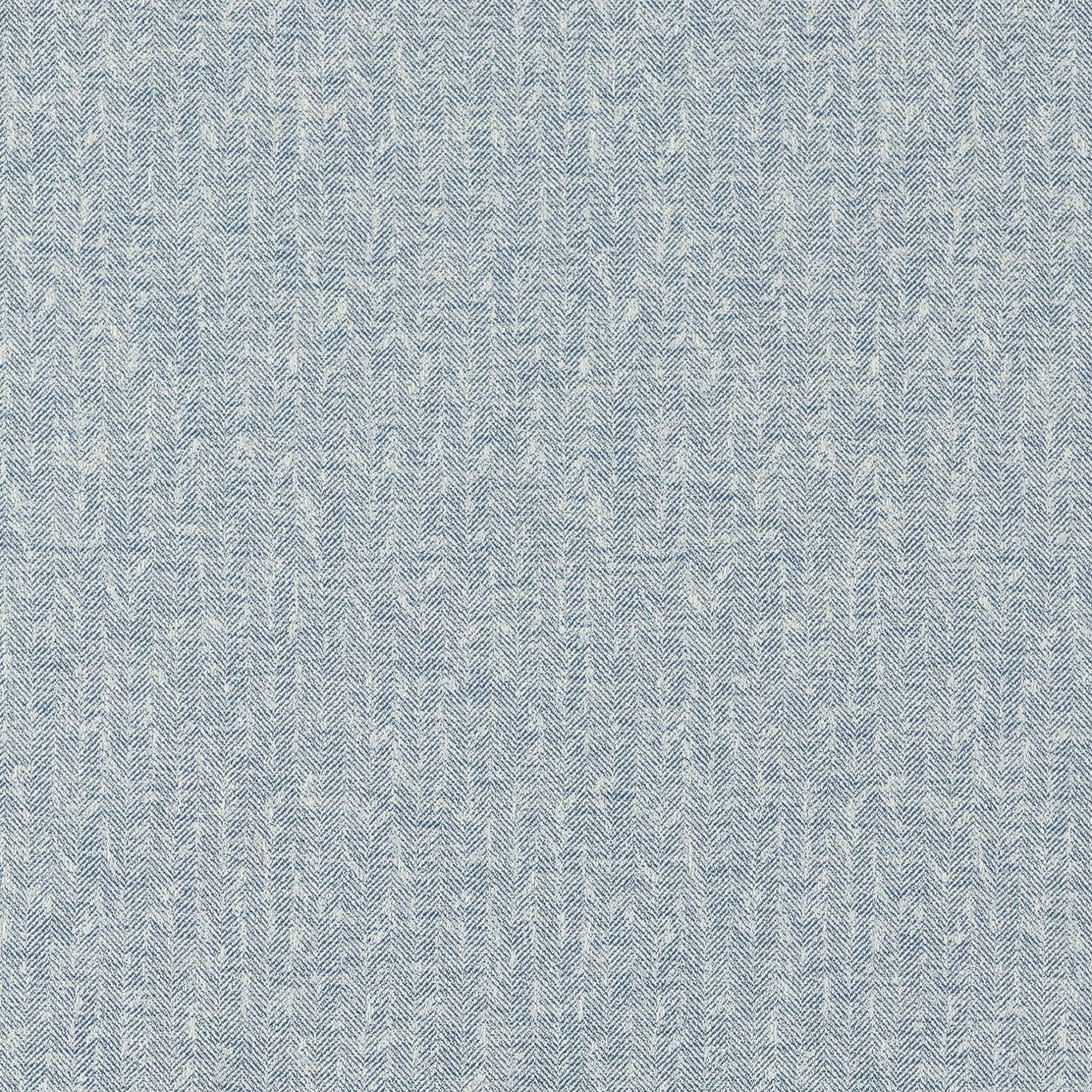 Cool denim-blue Tierra fabric with a fine, pale herringbone weave