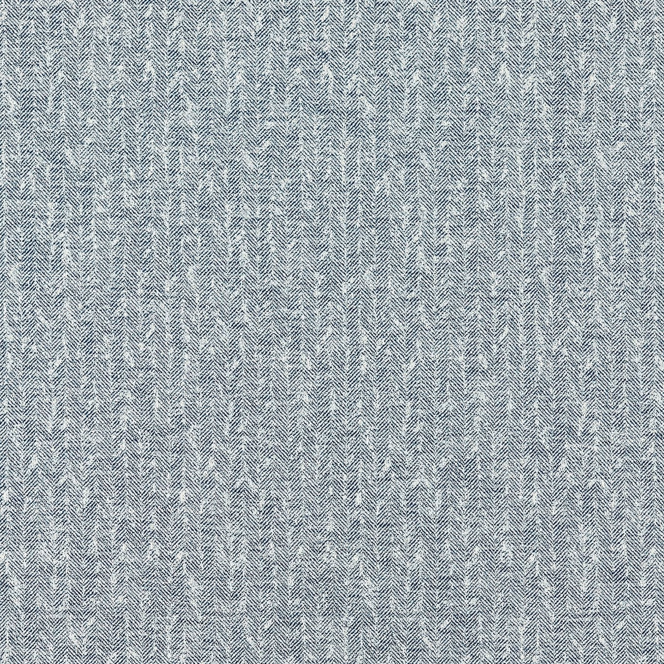 Deep blue-grey woven fabric with a densely repeated pale herringbone texture